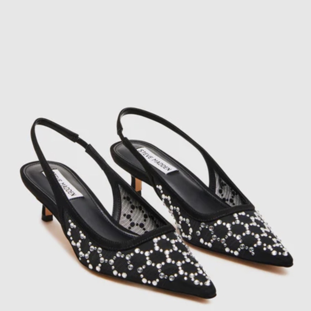 KARI black rhinestone kitten heel - Picture 7 of 10